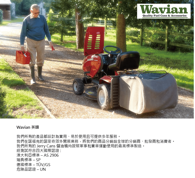 Wavian 軍規鋼板儲油桶 20L 紅 SR-20
